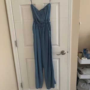 forever 21 denim jumpsuit